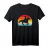 Mädchen Reiten Pferd Silhouette Retro T-Shirt – Perfektes Geschenk für Reiterinnen, Tierliebhaber & Western-Fans zu Geburtstagen & Weihnachten