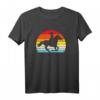 Mädchen Reiten Pferd Silhouette Retro T-Shirt – Perfektes Geschenk für Reiterinnen, Tierliebhaber & Western-Fans zu Geburtstagen & Weihnachten