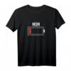Lustiges Mutter-Kind Partnerlook T-Shirt mit Akku Leerer Batterie Spruch – Originelles Muttertagsgeschenk für Mama, Tochter, Sohn, Schwiegermutter & Tanten