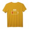 Lustiges Mutter-Kind Partnerlook T-Shirt mit Akku Leerer Batterie Spruch – Originelles Muttertagsgeschenk für Mama, Tochter, Sohn, Schwiegermutter & Tanten