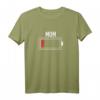 Lustiges Mutter-Kind Partnerlook T-Shirt mit Akku Leerer Batterie Spruch – Originelles Muttertagsgeschenk für Mama, Tochter, Sohn, Schwiegermutter & Tanten