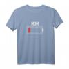 Lustiges Mutter-Kind Partnerlook T-Shirt mit Akku Leerer Batterie Spruch – Originelles Muttertagsgeschenk für Mama, Tochter, Sohn, Schwiegermutter & Tanten