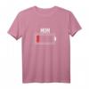 Lustiges Mutter-Kind Partnerlook T-Shirt mit Akku Leerer Batterie Spruch – Originelles Muttertagsgeschenk für Mama, Tochter, Sohn, Schwiegermutter & Tanten