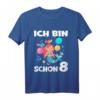 Kinder Meerjungfrau Geburtstagsshirt für 8 Jahre - Perfektes Outfit für Mädchen bei Geburtstagsfeiern & Unterwasser-Motto-Partys