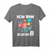 Kinder Meerjungfrau Geburtstagsshirt für 8 Jahre - Perfektes Outfit für Mädchen bei Geburtstagsfeiern & Unterwasser-Motto-Partys