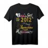 Oktober Mädchen 2012 Sonnenblumen Schmetterlinge T-Shirt – Perfektes 10. Geburtstag Geschenk & Party-Deko für Mädchen