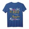 Oktober Mädchen 2012 Sonnenblumen Schmetterlinge T-Shirt – Perfektes 10. Geburtstag Geschenk & Party-Deko für Mädchen