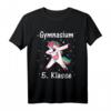 Einhorn Dabbing T-Shirt zur Einschulung in die 5. Klasse Gymnasium - Lustiges Geschenk für stolze Schulkindern im Sommer 2020