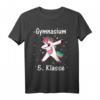 Einhorn Dabbing T-Shirt zur Einschulung in die 5. Klasse Gymnasium - Lustiges Geschenk für stolze Schulkindern im Sommer 2020