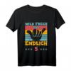 Kinder T-Shirt 'Wild Frech und endlich 5 Jahr' – Lustiges Geburtstagsgeschenk für Sohn & Tochter zum 5. Geburtstag
