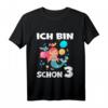 Kinder Meerjungfrau Geburtstagsshirt für 3 Jahre - Süßes Unterwasser-Motto Outfit für Mädchen zur Geburtstagsfeier