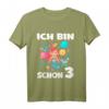Kinder Meerjungfrau Geburtstagsshirt für 3 Jahre - Süßes Unterwasser-Motto Outfit für Mädchen zur Geburtstagsfeier