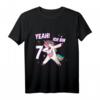 Kinder Yeah! Ich Bin 7 - Süßes Mädchen Geburtstag T-Shirt mit Einhorn und Regenbogen für kleine Prinzessinnen