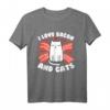 I Love BACON & Katzen T-Shirt - Lustiges Geschenk für Frauen, Männer & Kinder zu Geburtstagen, Feiertagen und besonderen Anlässen