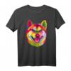 Pop Art Shiba Inu T-Shirt - Süßes japanisches Haustier-Geschenk für Hunde- und Tierliebhaber, perfekt für Männer und Frauen