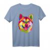 Pop Art Shiba Inu T-Shirt - Süßes japanisches Haustier-Geschenk für Hunde- und Tierliebhaber, perfekt für Männer und Frauen