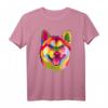Pop Art Shiba Inu T-Shirt - Süßes japanisches Haustier-Geschenk für Hunde- und Tierliebhaber, perfekt für Männer und Frauen