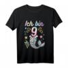 Kinder T-Shirt zum 9. Geburtstag mit Meerjungfrau Nixenflosse - Perfekt für Meerjungfrauen Geburtstagsparty & Geschenkidee