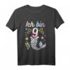 Kinder T-Shirt zum 9. Geburtstag mit Meerjungfrau Nixenflosse - Perfekt für Meerjungfrauen Geburtstagsparty & Geschenkidee