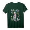 Kinder T-Shirt zum 9. Geburtstag mit Meerjungfrau Nixenflosse - Perfekt für Meerjungfrauen Geburtstagsparty & Geschenkidee