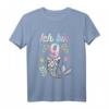Kinder T-Shirt zum 9. Geburtstag mit Meerjungfrau Nixenflosse - Perfekt für Meerjungfrauen Geburtstagsparty & Geschenkidee