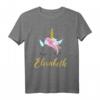 Elisabeth Namen Geschenk - Süßes Einhorn T-Shirt für Mädchen und Damen, Perfekt für Geburtstagsfeiern und Einhorn-Partys