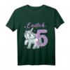Kinder Geburtstagsshirt für 5-Jährige Mädchen mit Einhorn, Regenbogen & Sternen – Perfektes Geschenk für den 5. Geburtstag & Kinderparty