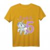 Kinder Geburtstagsshirt für 5-Jährige Mädchen mit Einhorn, Regenbogen & Sternen – Perfektes Geschenk für den 5. Geburtstag & Kinderparty