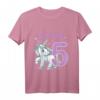 Kinder Geburtstagsshirt für 5-Jährige Mädchen mit Einhorn, Regenbogen & Sternen – Perfektes Geschenk für den 5. Geburtstag & Kinderparty