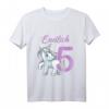 Kinder Geburtstagsshirt für 5-Jährige Mädchen mit Einhorn, Regenbogen & Sternen – Perfektes Geschenk für den 5. Geburtstag & Kinderparty