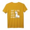 Just A Girl Who Loves Alpacas - Lustiges Lama Alpaka Kostüm T-Shirt für Frauen, Mädchen & Alpaca Fans als Geschenk für Geburtstag & Weihnachten