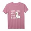 Just A Girl Who Loves Alpacas - Lustiges Lama Alpaka Kostüm T-Shirt für Frauen, Mädchen & Alpaca Fans als Geschenk für Geburtstag & Weihnachten