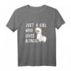 Just A Girl Who Loves Alpacas - Lustiges Lama Alpaka Kostüm T-Shirt für Frauen, Mädchen & Alpaca Fans als Geschenk für Geburtstag & Weihnachten