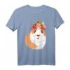 Blumenkranz Meerschweinchen Kleidung Geschenk - Lustiges T-Shirt für Meerschweinchenliebhaber, perfekt zum Tag des Meerschweinchens, Geburtstag & Weihnachten