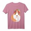 Blumenkranz Meerschweinchen Kleidung Geschenk - Lustiges T-Shirt für Meerschweinchenliebhaber, perfekt zum Tag des Meerschweinchens, Geburtstag & Weihnachten