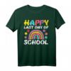 Rainbow Happy Last Day Of School T-Shirt für Lehrer, Mädchen & Kinder – Perfektes Geschenk zum letzten Schultag & Abschluss
