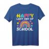 Rainbow Happy Last Day Of School T-Shirt für Lehrer, Mädchen & Kinder – Perfektes Geschenk zum letzten Schultag & Abschluss