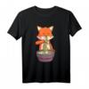 Kawaii Anime Fuchs T-Shirt mit Ramen - Japanisches Lebensmittel Geschenk für Kinder, Anime- und Kulturfans, perfekt für Geburtstage, Halloween, Thanksgiving & Weihnachten