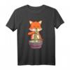 Kawaii Anime Fuchs T-Shirt mit Ramen - Japanisches Lebensmittel Geschenk für Kinder, Anime- und Kulturfans, perfekt für Geburtstage, Halloween, Thanksgiving & Weihnachten