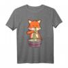 Kawaii Anime Fuchs T-Shirt mit Ramen - Japanisches Lebensmittel Geschenk für Kinder, Anime- und Kulturfans, perfekt für Geburtstage, Halloween, Thanksgiving & Weihnachten