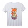 Kawaii Anime Fuchs T-Shirt mit Ramen - Japanisches Lebensmittel Geschenk für Kinder, Anime- und Kulturfans, perfekt für Geburtstage, Halloween, Thanksgiving & Weihnachten