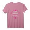 Partnerlook T-Shirt für Mutter und Tochter mit kyrillischer Schrift, Blumenmuster & Herzen – Perfekt für Sommer, Muttertag & Geburtstagsgeschenke aus Russland