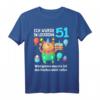 51. Geburtstag T-Shirt für Mann und Frau - Lustiges Lockdown Geschenk 1970 Jahrgang mit Spruch für Geburtstagsfeier & Party