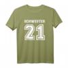 Schwester 2021 T-Shirt - Stolzes Geschwisterkind Geschenk für die Geburt und die glückliche Kindheit