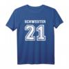 Schwester 2021 T-Shirt - Stolzes Geschwisterkind Geschenk für die Geburt und die glückliche Kindheit