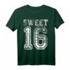 Sweet Sixteen Mädchen T-Shirt - Vintage Varsity Design für 16. Geburtstag, Trendiges Girly Geschenk für Tochter, Schwester, Nichte & Freundinnen