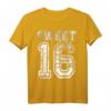 Sweet Sixteen Mädchen T-Shirt - Vintage Varsity Design für 16. Geburtstag, Trendiges Girly Geschenk für Tochter, Schwester, Nichte & Freundinnen