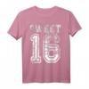 Sweet Sixteen Mädchen T-Shirt - Vintage Varsity Design für 16. Geburtstag, Trendiges Girly Geschenk für Tochter, Schwester, Nichte & Freundinnen