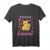 Kinder Große Schwester 2023 Katze T-Shirt – Süßes Babyparty Geschenk für Mädchen, die bald Geschwister werden, mit Herzballons