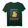 Kinder Große Schwester 2023 Katze T-Shirt – Süßes Babyparty Geschenk für Mädchen, die bald Geschwister werden, mit Herzballons